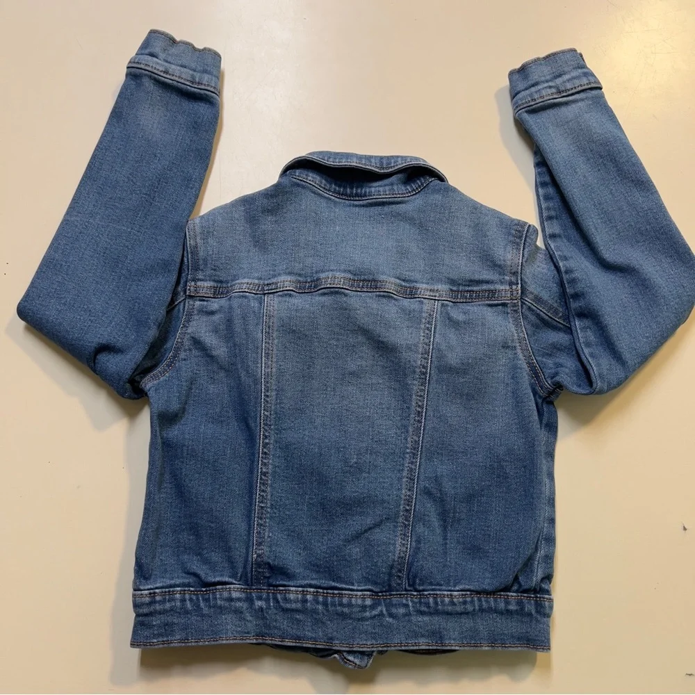 Old Navy Children Med Wash Blue Denim Stretch Cotton Blend Jean Jacket Size M/8